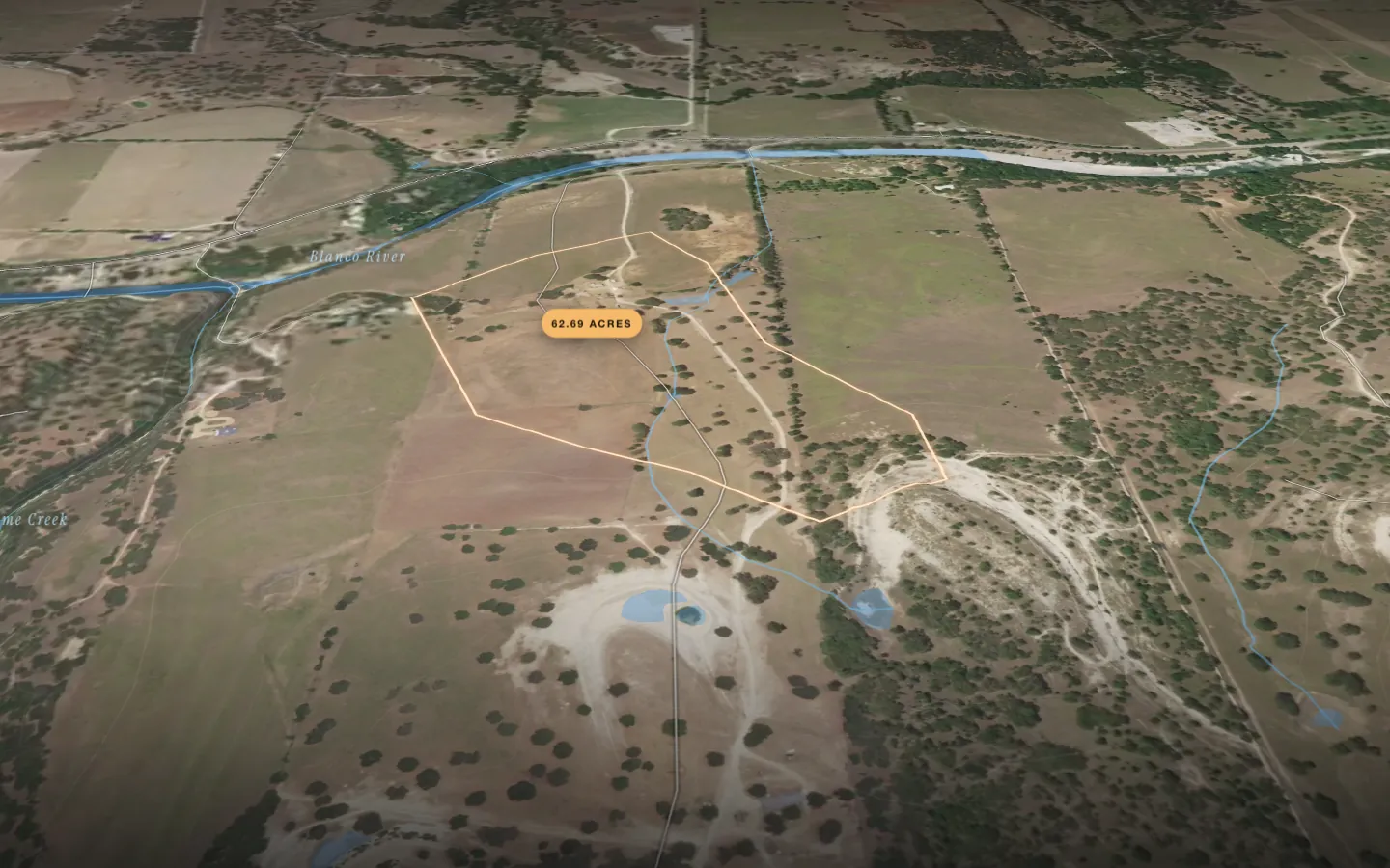 3D view of the real terrain and aerial at Larkwell Bend